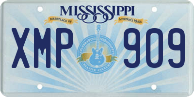 MS license plate XMP909