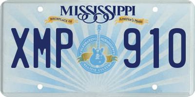 MS license plate XMP910