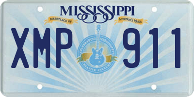 MS license plate XMP911