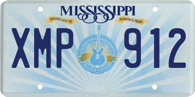 MS license plate XMP912