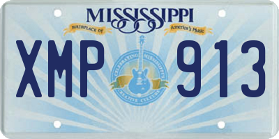 MS license plate XMP913