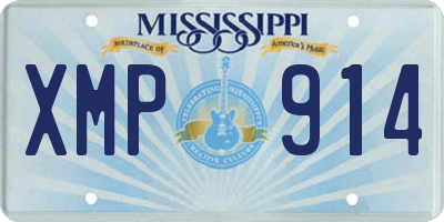 MS license plate XMP914