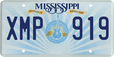 MS license plate XMP919