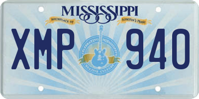 MS license plate XMP940