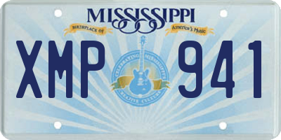 MS license plate XMP941