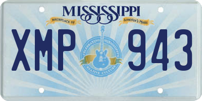 MS license plate XMP943