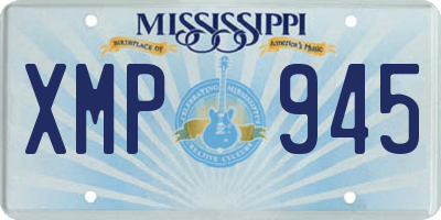 MS license plate XMP945