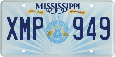 MS license plate XMP949
