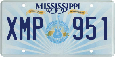 MS license plate XMP951