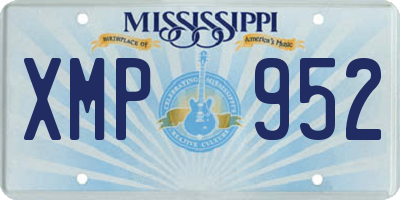 MS license plate XMP952