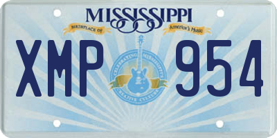 MS license plate XMP954