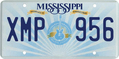 MS license plate XMP956