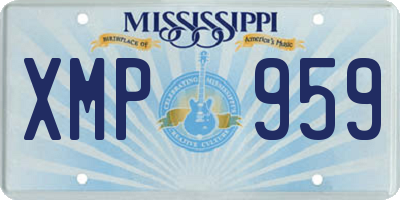 MS license plate XMP959
