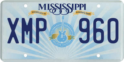 MS license plate XMP960