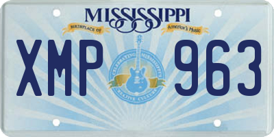 MS license plate XMP963