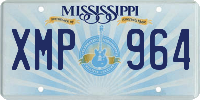 MS license plate XMP964
