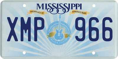 MS license plate XMP966