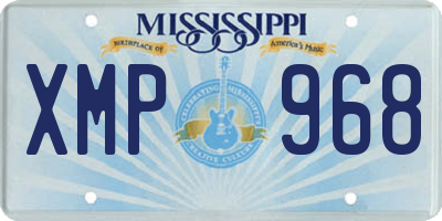 MS license plate XMP968