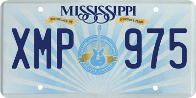 MS license plate XMP975