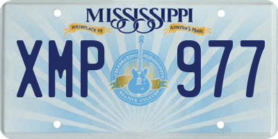 MS license plate XMP977