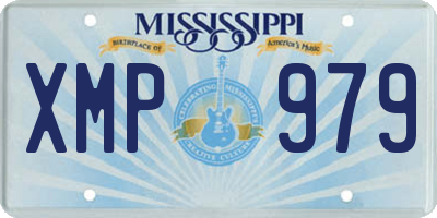 MS license plate XMP979
