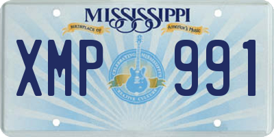 MS license plate XMP991