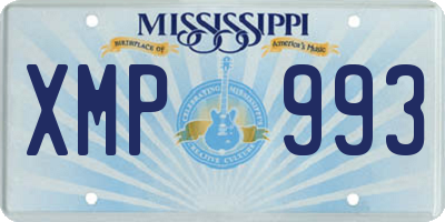 MS license plate XMP993
