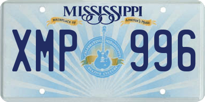 MS license plate XMP996