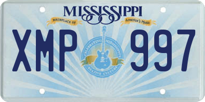 MS license plate XMP997