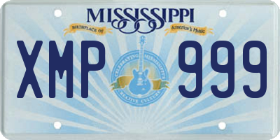 MS license plate XMP999
