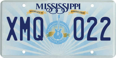 MS license plate XMQ022