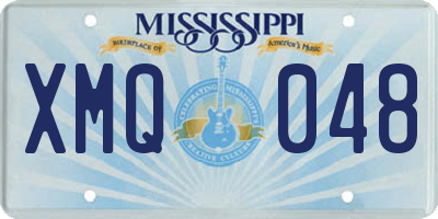 MS license plate XMQ048