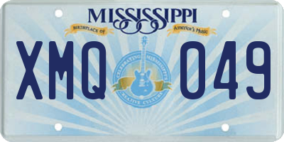 MS license plate XMQ049