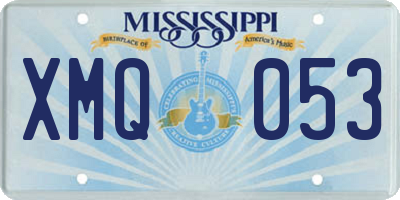 MS license plate XMQ053
