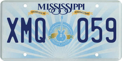 MS license plate XMQ059