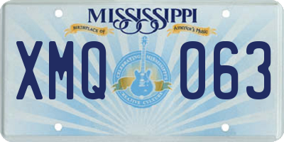 MS license plate XMQ063