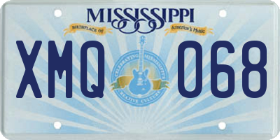 MS license plate XMQ068