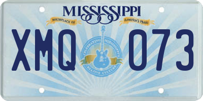 MS license plate XMQ073