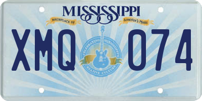 MS license plate XMQ074