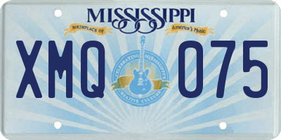 MS license plate XMQ075