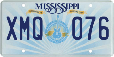 MS license plate XMQ076