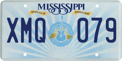 MS license plate XMQ079