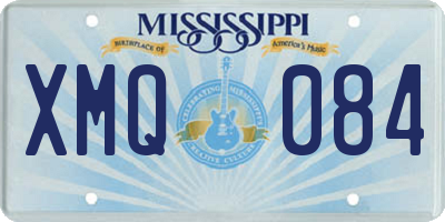 MS license plate XMQ084