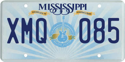 MS license plate XMQ085