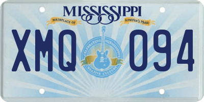 MS license plate XMQ094