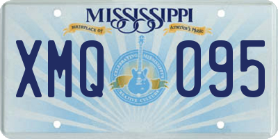 MS license plate XMQ095