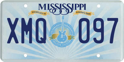 MS license plate XMQ097