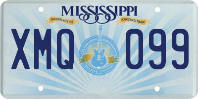 MS license plate XMQ099