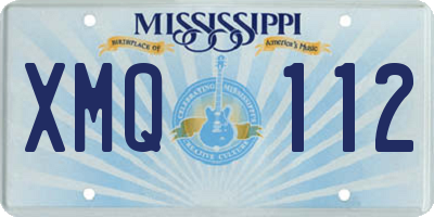 MS license plate XMQ112