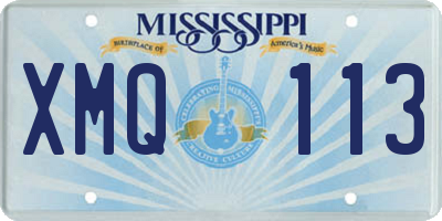 MS license plate XMQ113